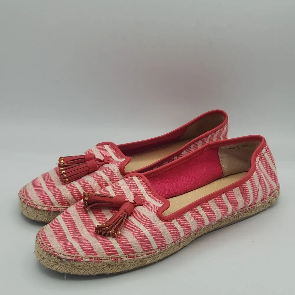 Talbots Casual Catus Rose Espadrilles with Leather Tassels Women’s 9M